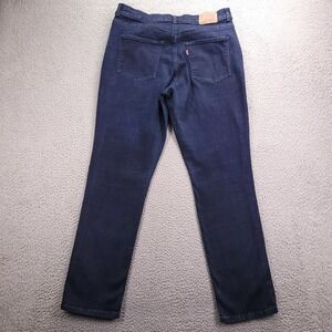 LEVIS Jeans Size 31 Classic Straight Mid Rise Dark Wash Stretch Denim